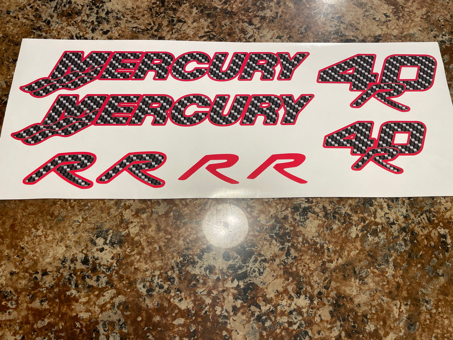 CLEARANCE MERCURY 40R Decal Set