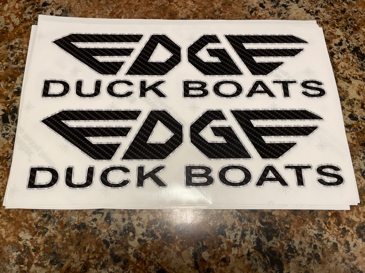 CLEARANCE EDGE DUCK BOAT Decal Set - Stock sized