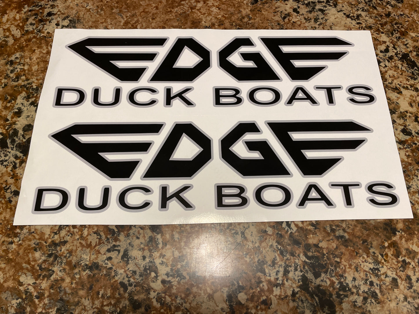 CLEARANCE EDGE DUCK BOAT Decal Set - Stock sized