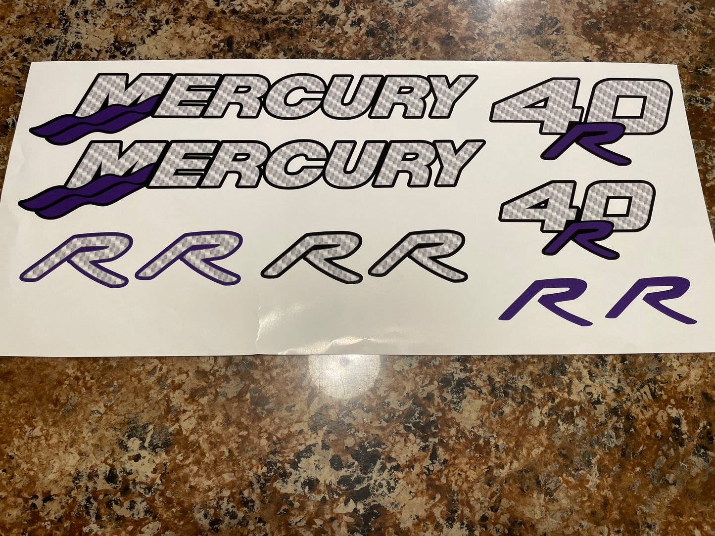 CLEARANCE MERCURY 40R Decal Set