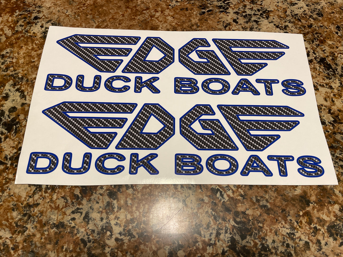 CLEARANCE EDGE DUCK BOAT Decal Set - Stock sized