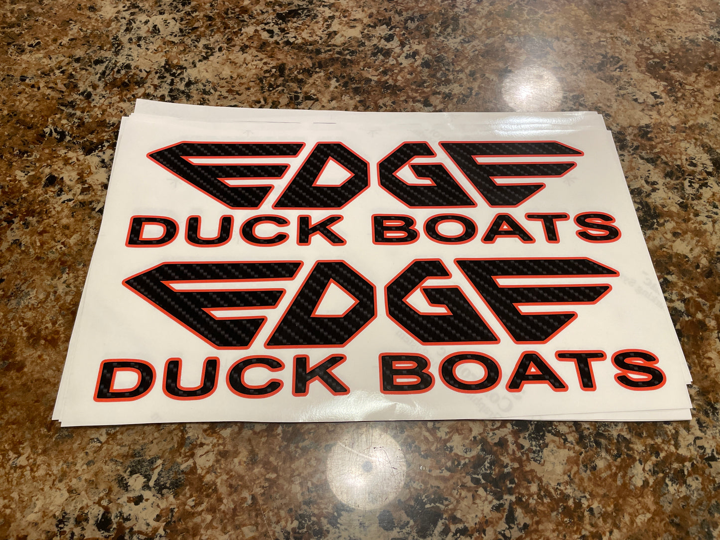 CLEARANCE EDGE DUCK BOAT Decal Set - Stock sized