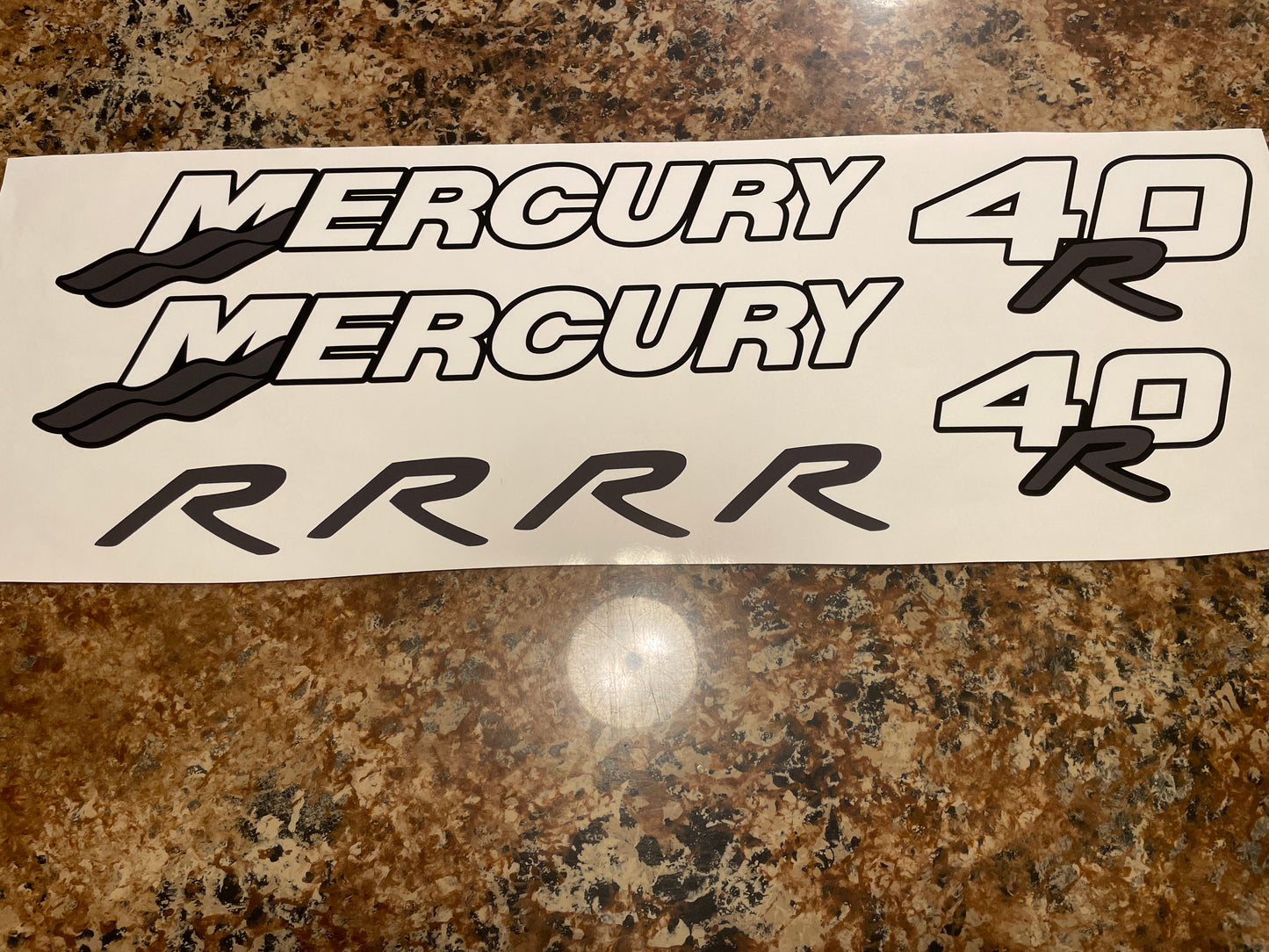 CLEARANCE MERCURY 40R Decal Set