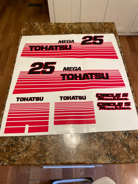 CLEARANCE TOHATSU MEGA 25 Decal Set