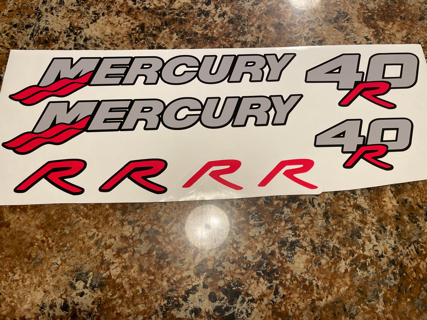 CLEARANCE MERCURY 40R Decal Set