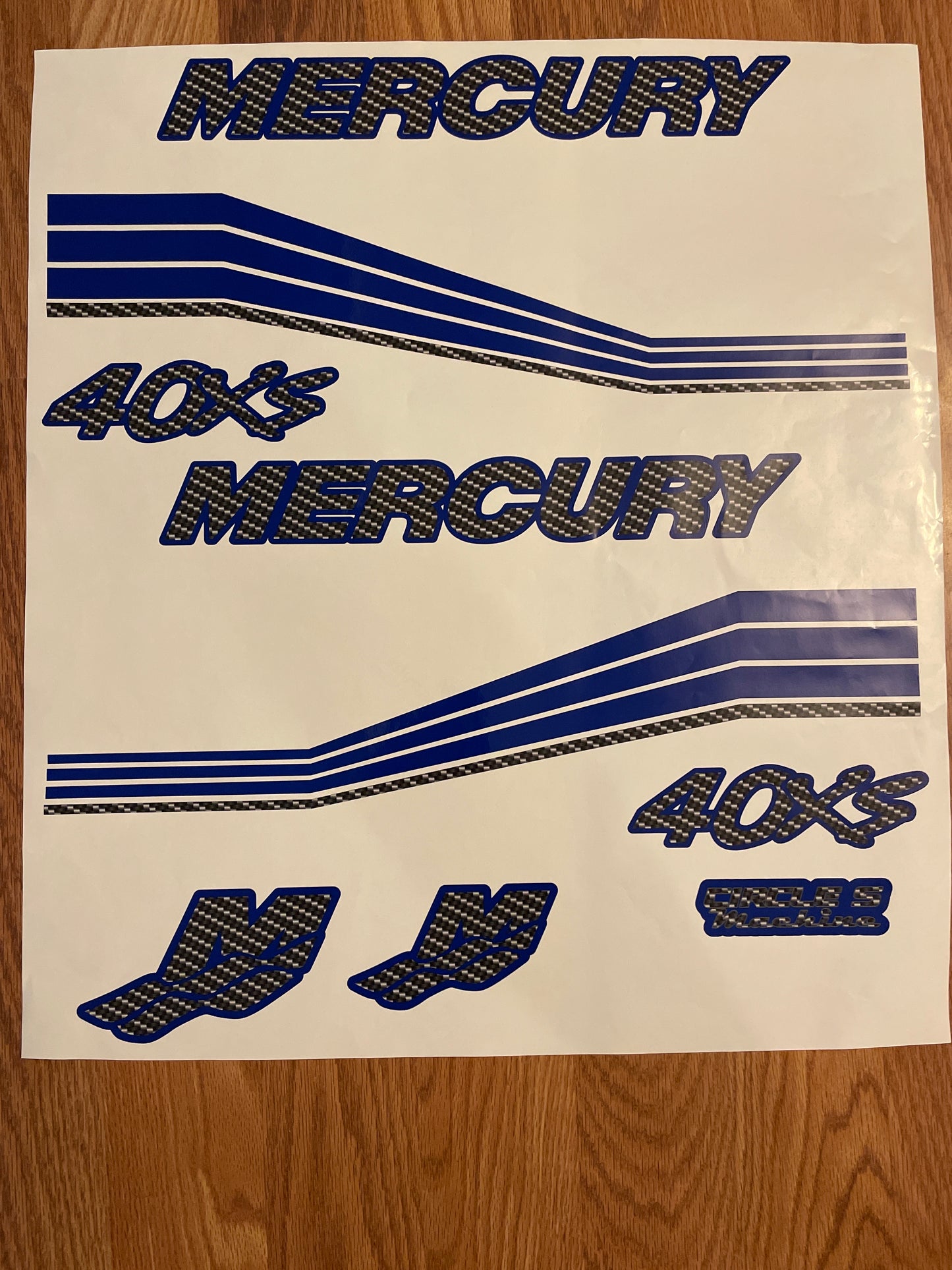 CLEARANCE MERCURY 40xs Striped Decal Set