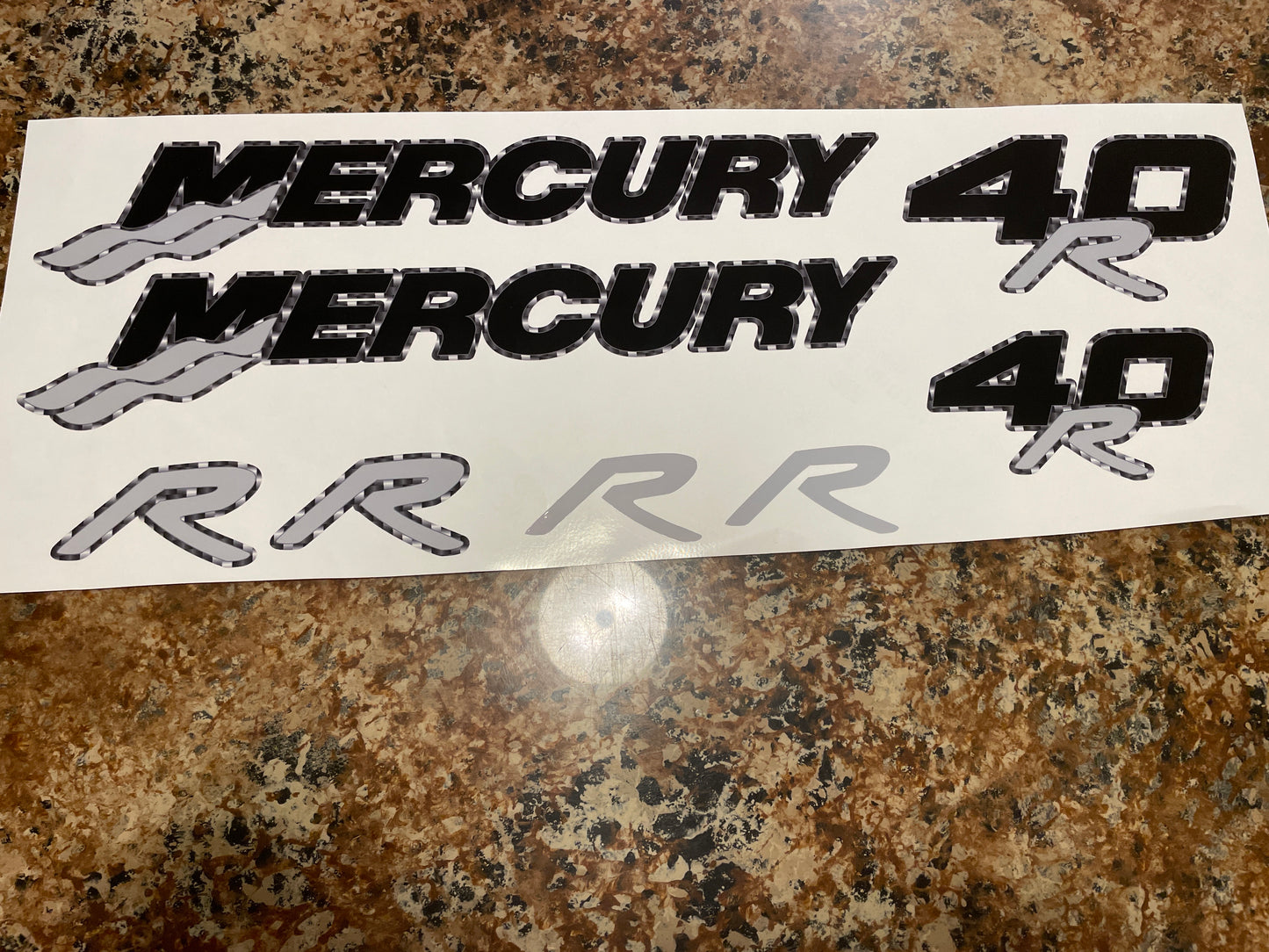 CLEARANCE MERCURY 40R Decal Set