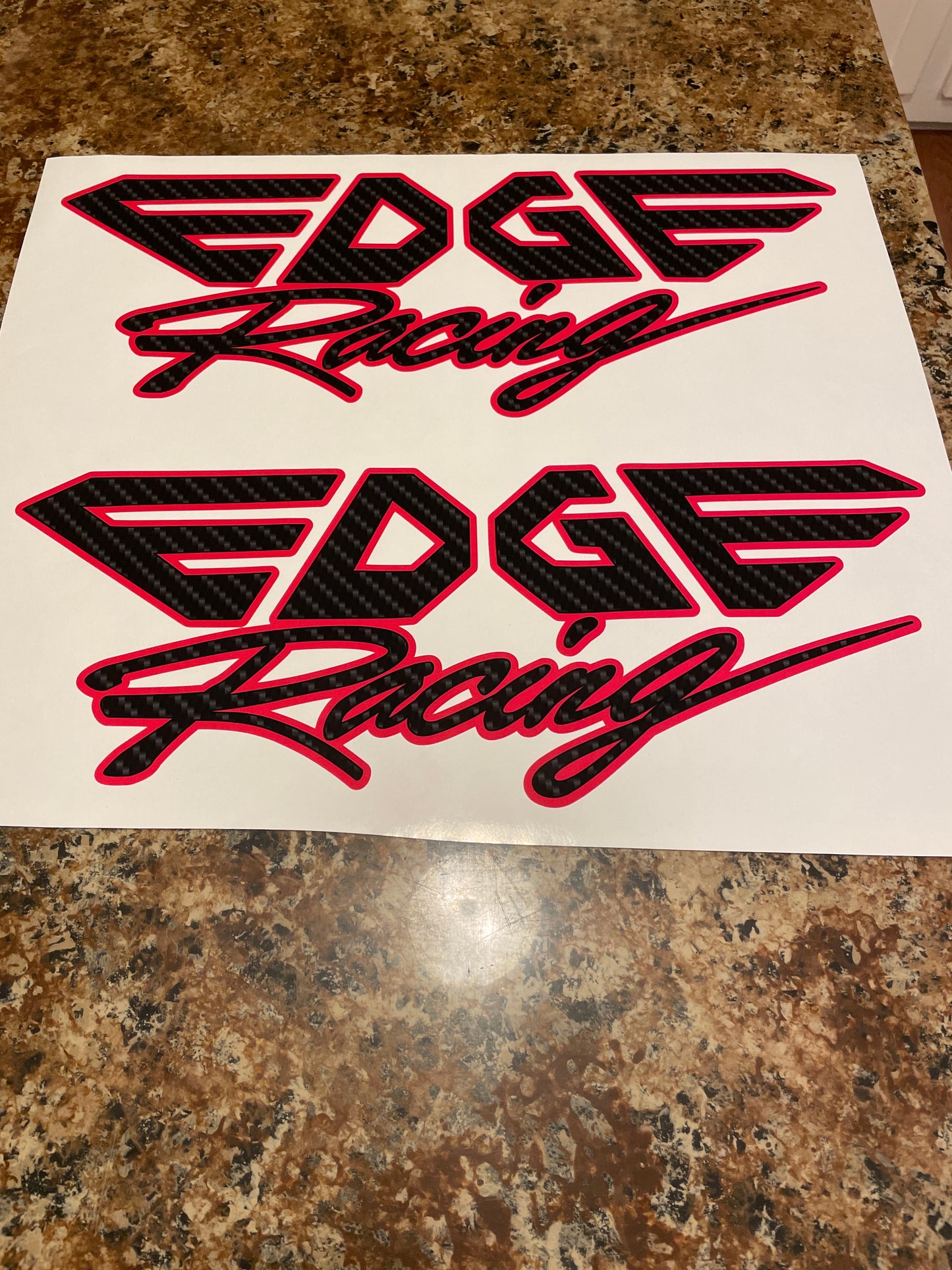 CLEARANCE EDGE RACING Decal Set - oversized