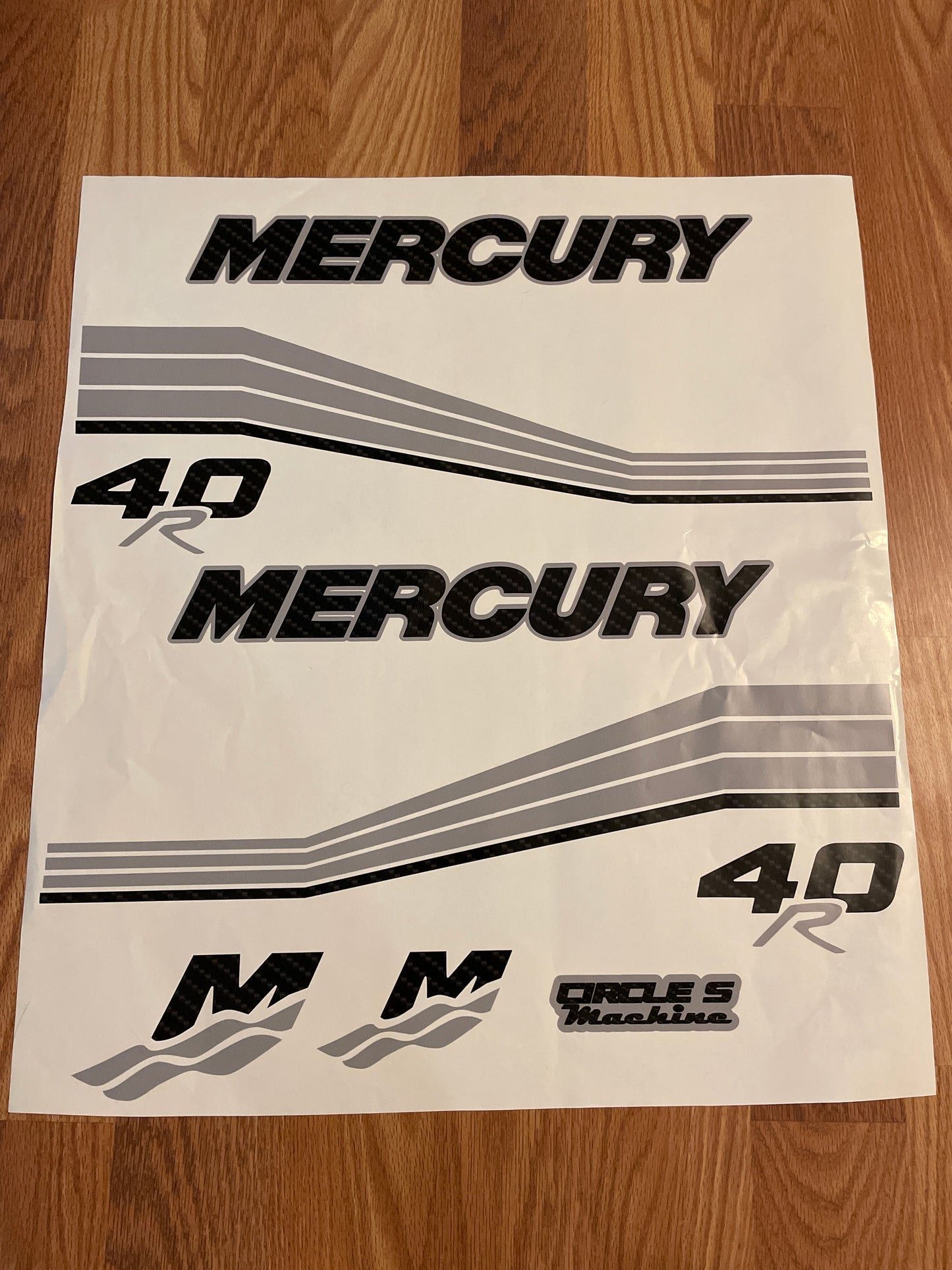 CLEARANCE MERCURY 40R Striped Decal Set
