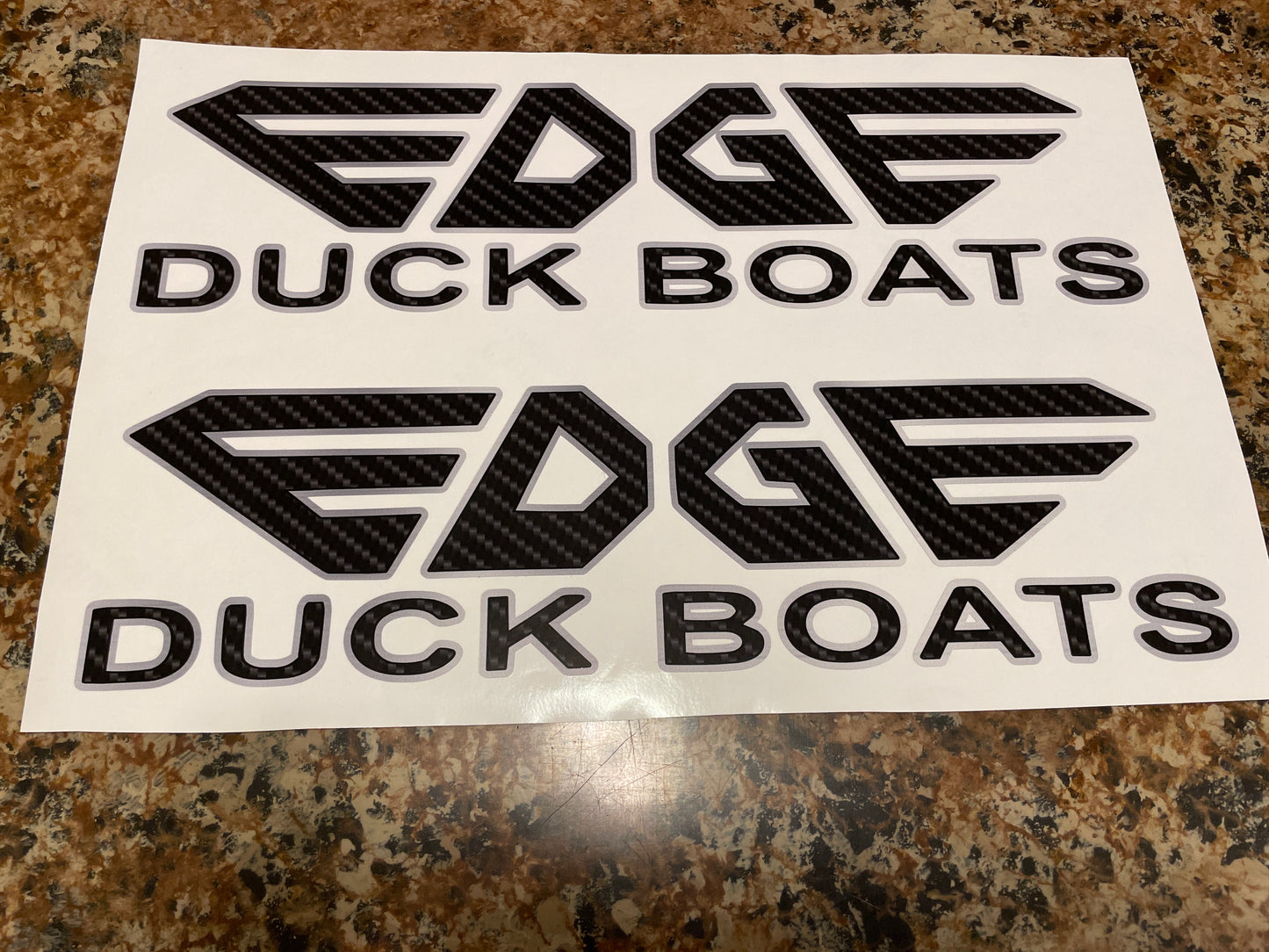 CLEARANCE EDGE DUCK BOAT Decal Set - Stock sized