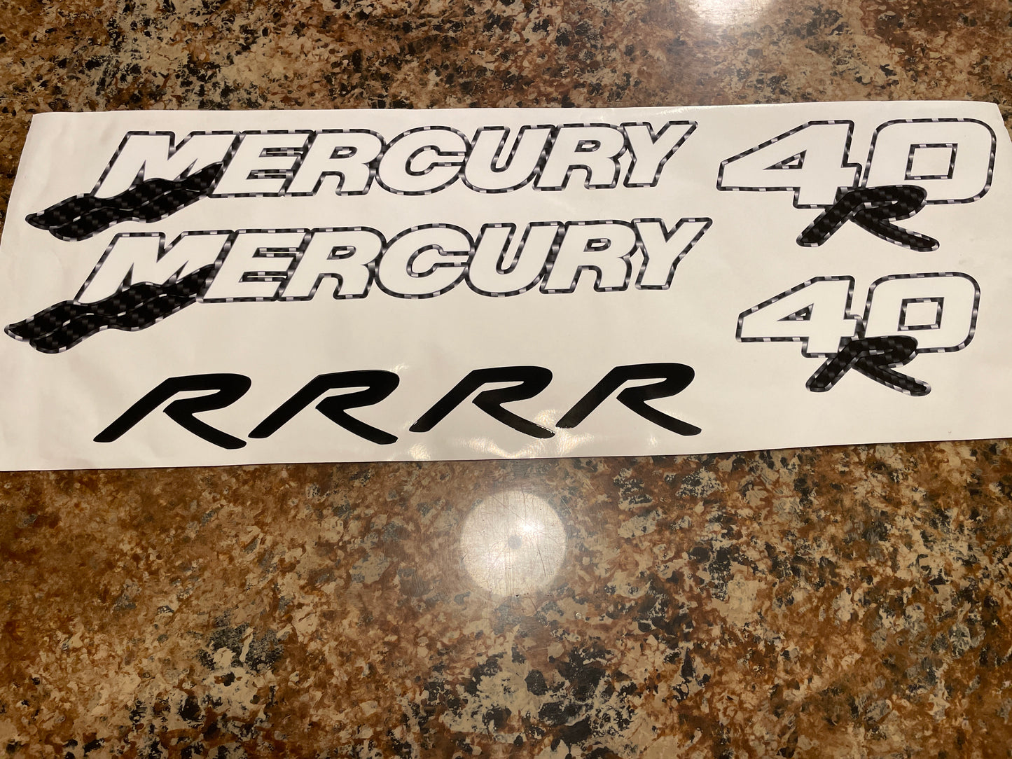 CLEARANCE MERCURY 40R Decal Set