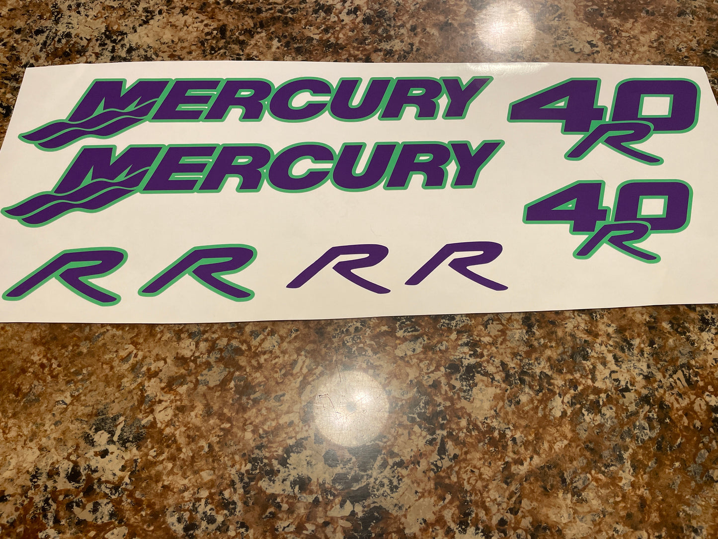 CLEARANCE MERCURY 40R Decal Set