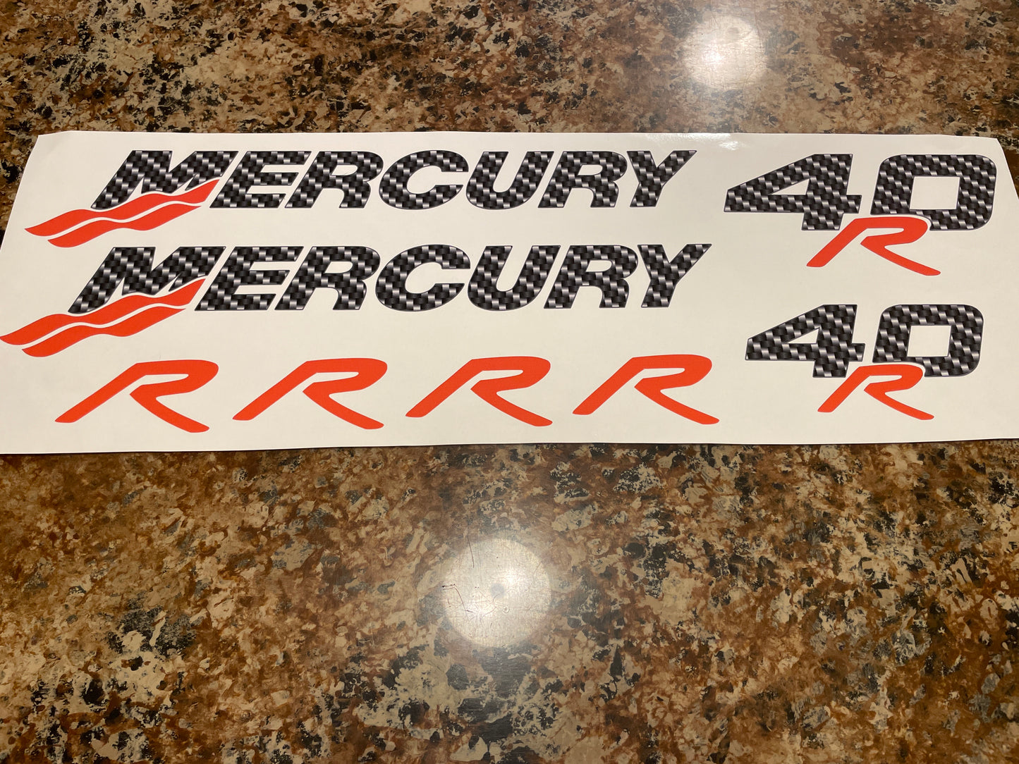 CLEARANCE MERCURY 40R Decal Set