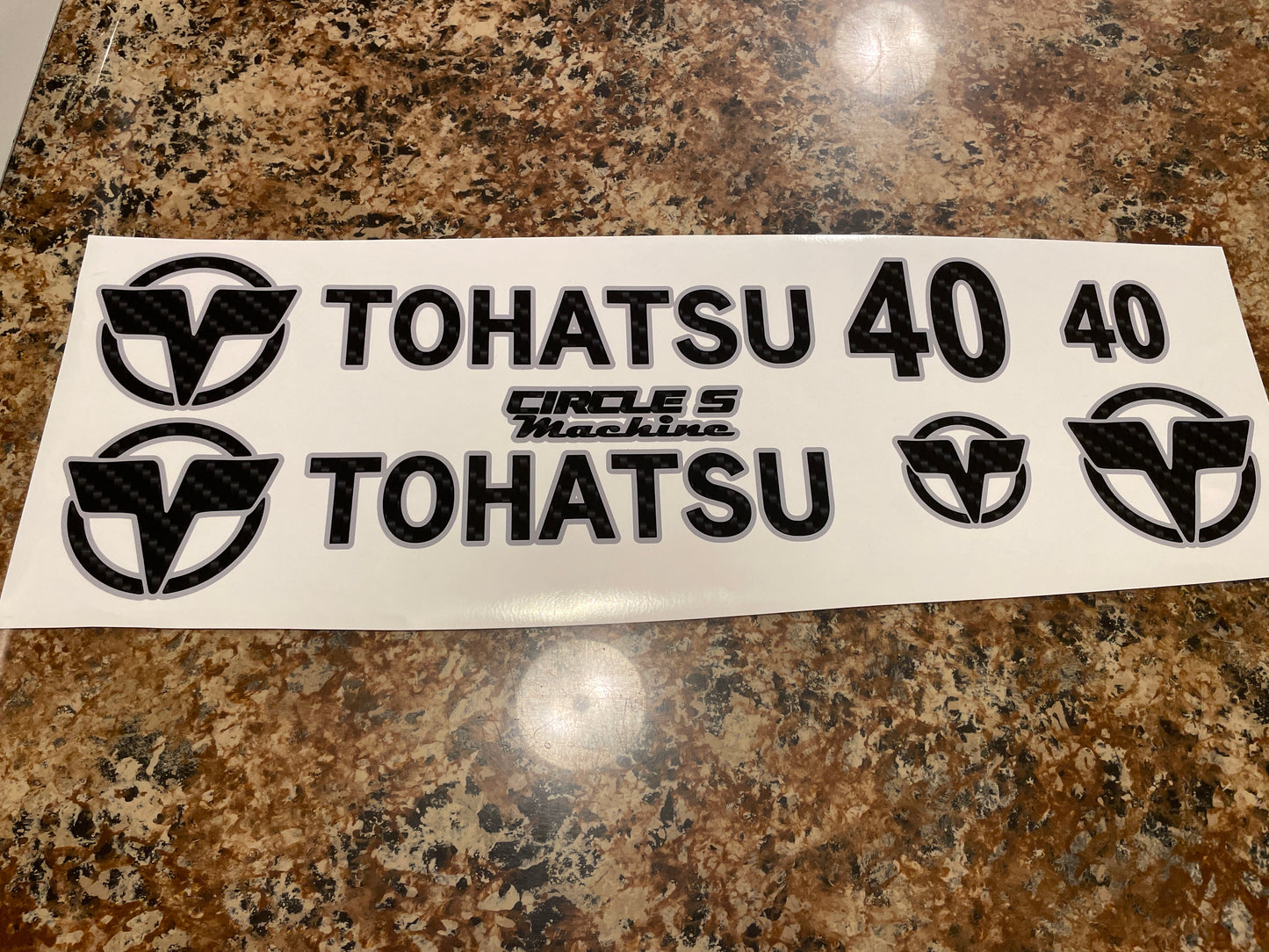 CLEARANCE TOHATSU 4 STROKE 40HP MOTOR Decal Set