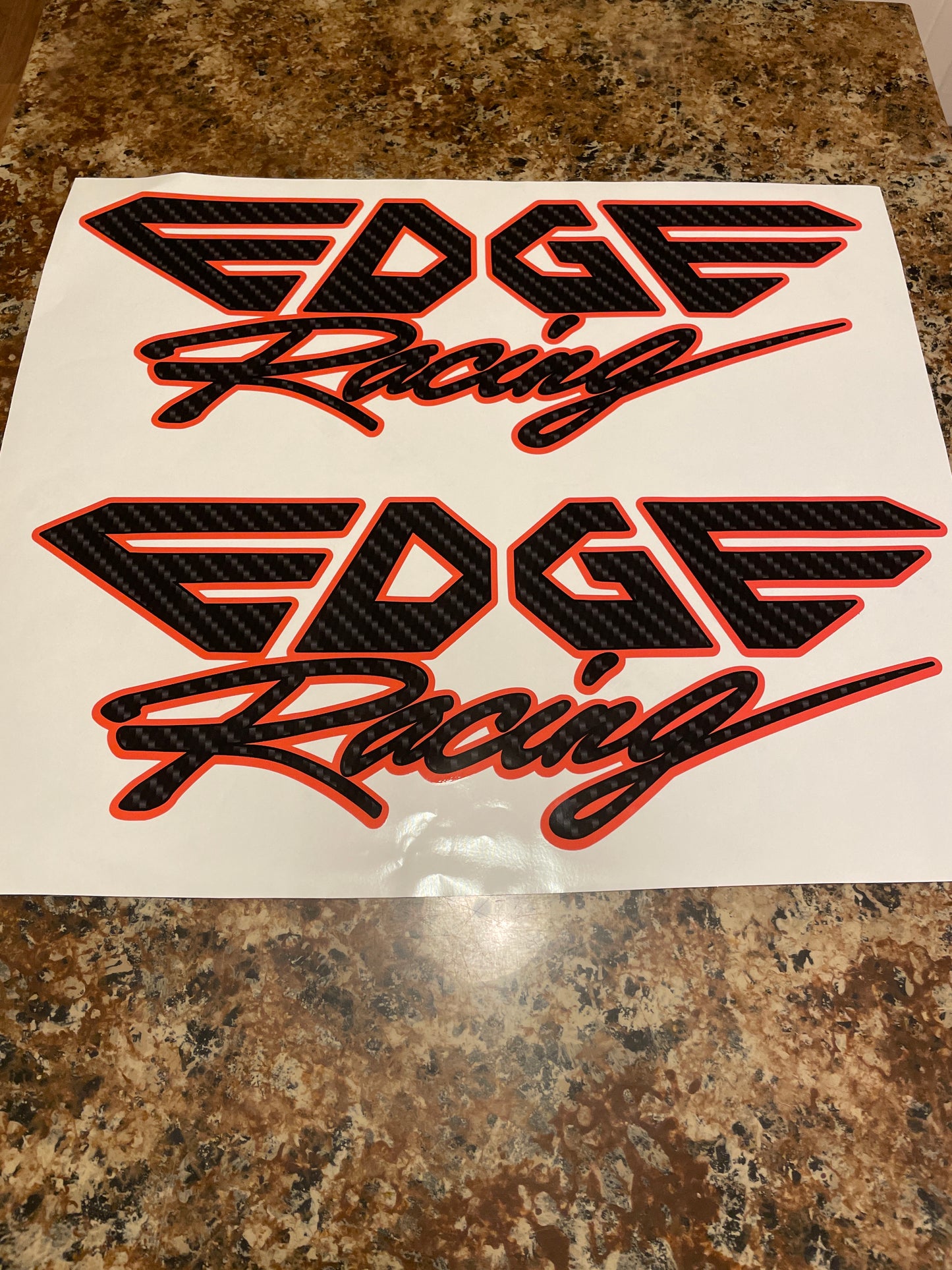 CLEARANCE EDGE RACING Decal Set - oversized