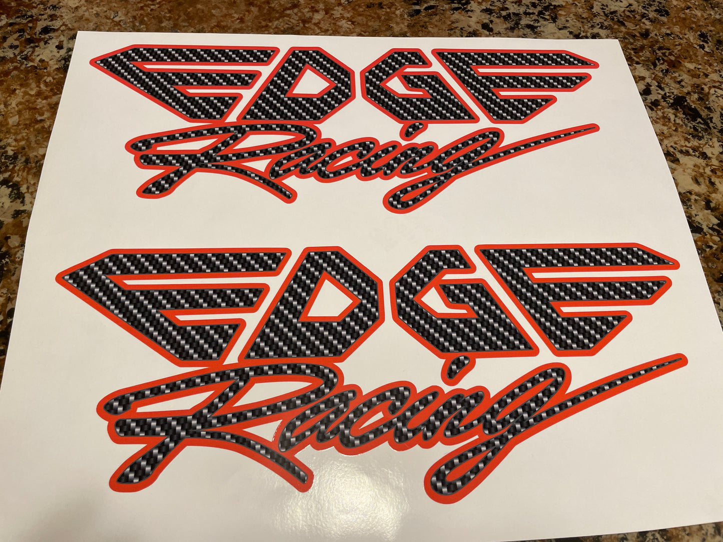 CLEARANCE EDGE RACING Decal Set - stock size