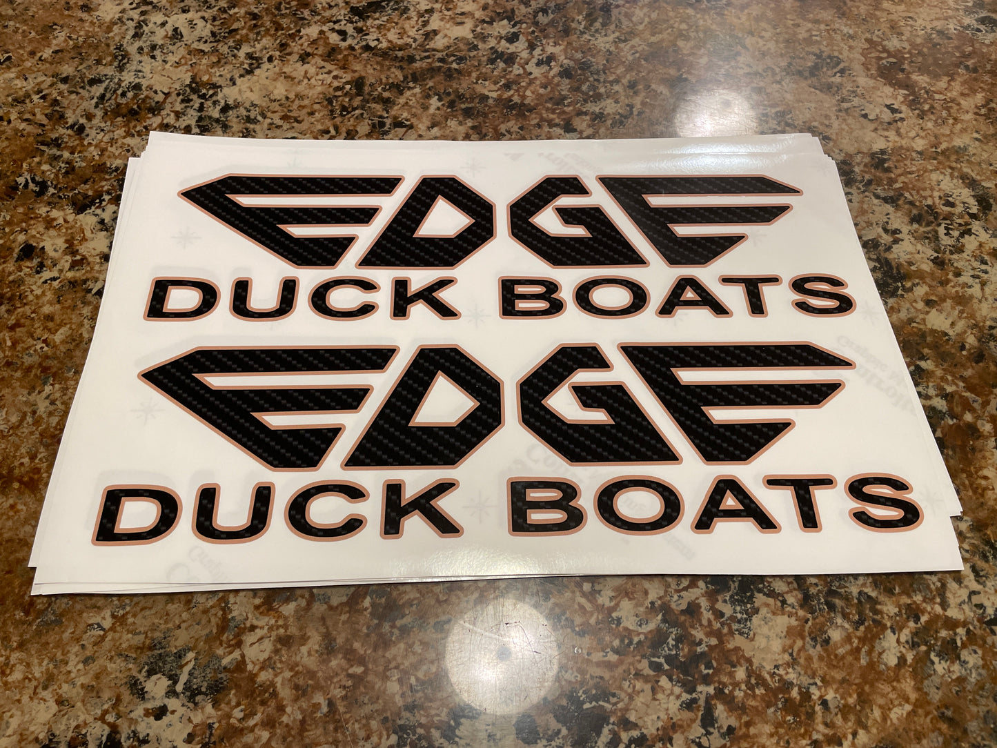 CLEARANCE EDGE DUCK BOAT Decal Set - Stock sized