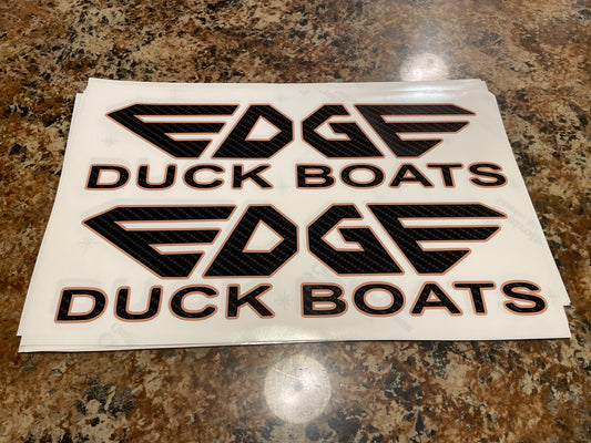 CLEARANCE EDGE DUCK BOAT Decal Set - Stock sized