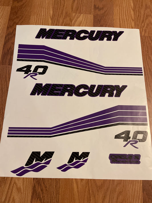 CLEARANCE MERCURY 40R Striped Decal Set