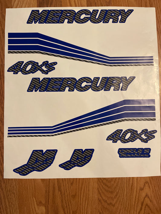 CLEARANCE MERCURY 40xs Striped Decal Set