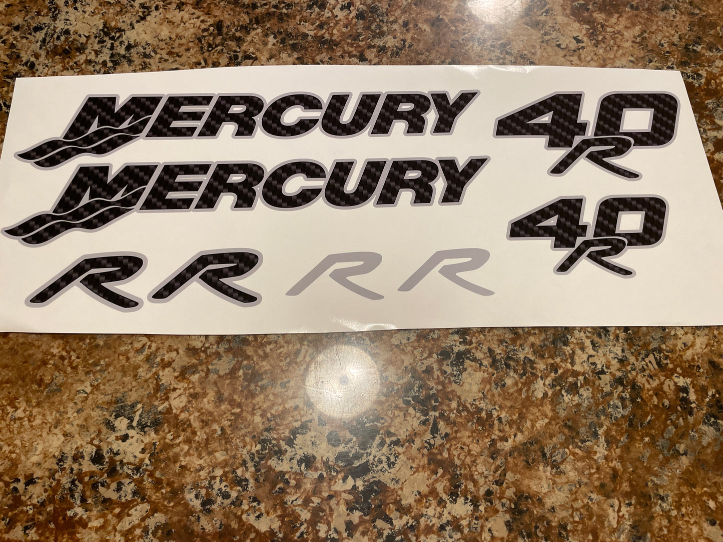 CLEARANCE MERCURY 40R Decal Set